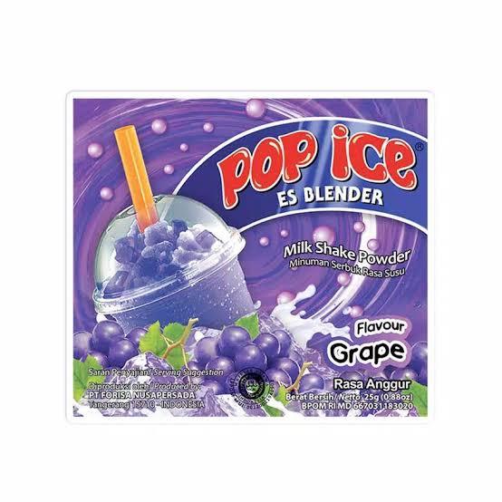 

Pop Ice Milk Shake Powder Anggur / 25gr x 10 Pcs