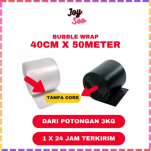 

BUBBLE WRAP ROLL 40 CM X 50 METER TEBAL BENING HITAM