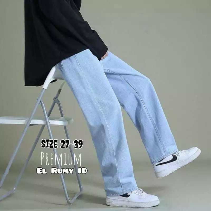 celana panjang jeans pria korea straight terbaru celana jeans pria celana jeans gombrang