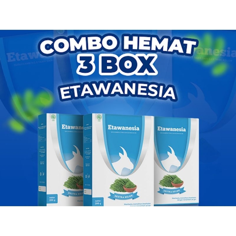 

Paket 3 Box Suplemen Tulang Kuat/Susu Etawanesia Etawa Biru Platinum Ekztrak Moringga Atasi Nyeri Sendi Asam Urat