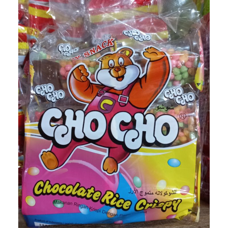 

Cho Cho Chocolate Rice Crispy 1 Pack Isi 12 Bungkus @6g