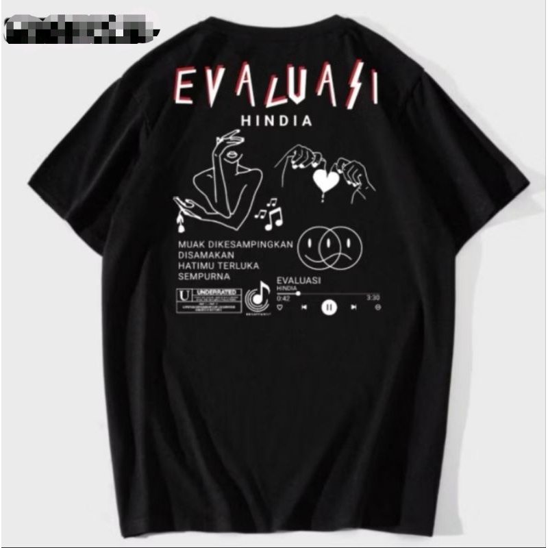 T-shirt Kaos Hindia Evaluasi | Kaos Band Hindia | Combed 24s