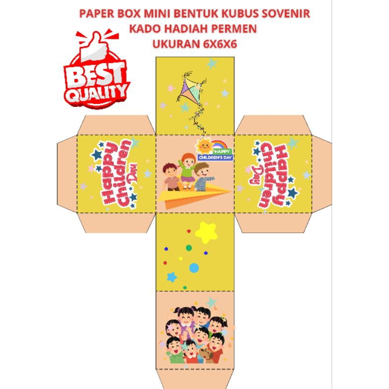 

PAPER BOX BENTUK KUBUS SOVENIR ISI PERMEN