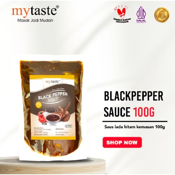 

My Taste Blackpepper Sauce / saus lada hitam kemasan 100 Gram / saus steak siap saji