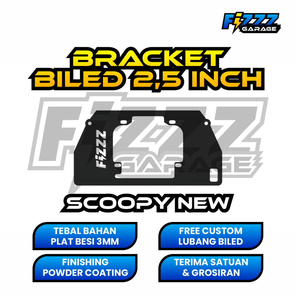 BRACKET BREKET LAMPU BILED CUSTOM SCOOPY NEW