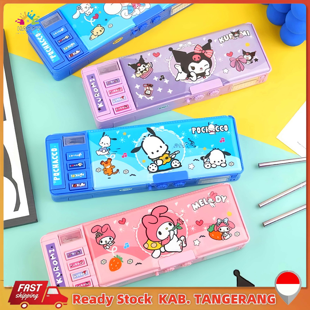 

【Ready Stock】Gaya Baru Cinnamoroll Kotak Alat Tulis Multifungsi Kunci Kode Perempuan Pensil Sanrio Dua Sisi Bernilai Tinggi Kapasitas Besar