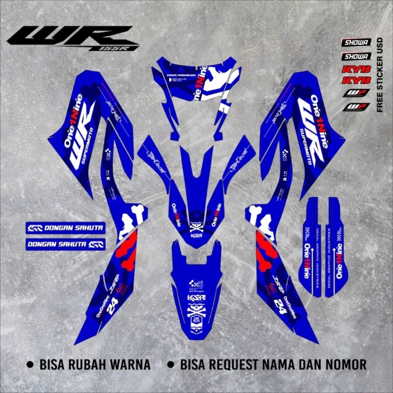 decal wr155 stiker Yamaha wr155 striping full body wr decal Yamaha wr stiker wr bisa request