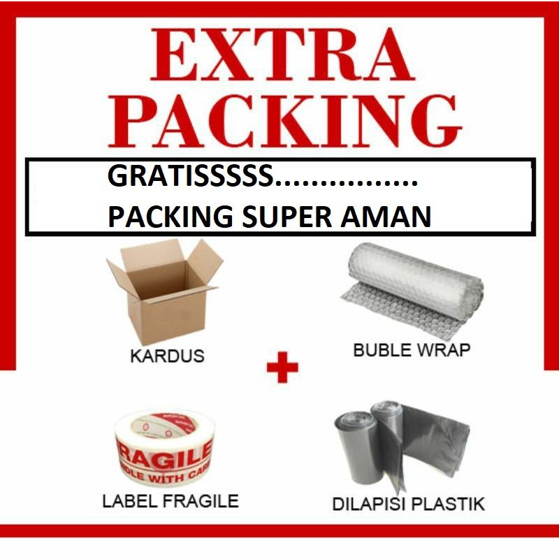 

GRATIS PAKING TAMBAHAN BAUBBLE WRAP | KARDUS | PLASTIK