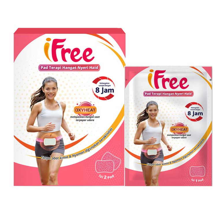 I-Free Terapi Hangat Nyeri Haid 2 Pads / Ifree Pad Terapi Hangat / Kompres Nyeri Haid / Kompres Saki