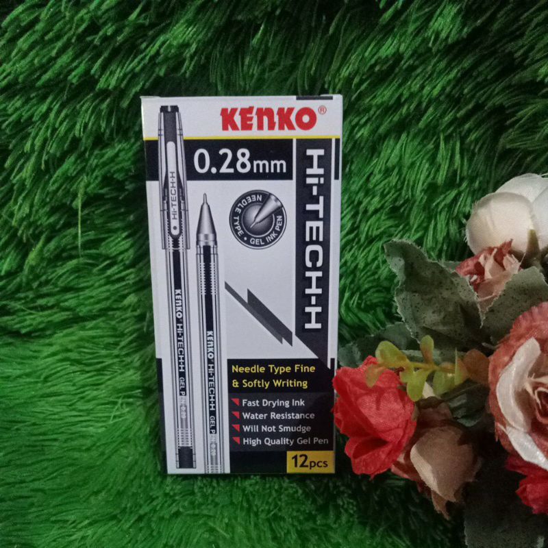 

ballpoint kenko Hi-Tech hitam 0.28 mm lusinan murah