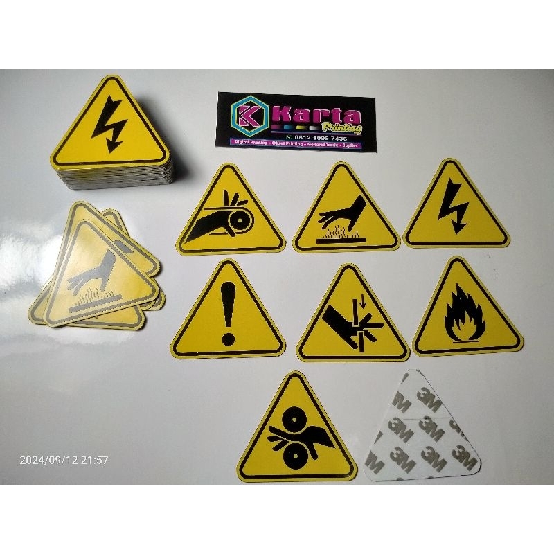 

Label plat aluminium peringatan