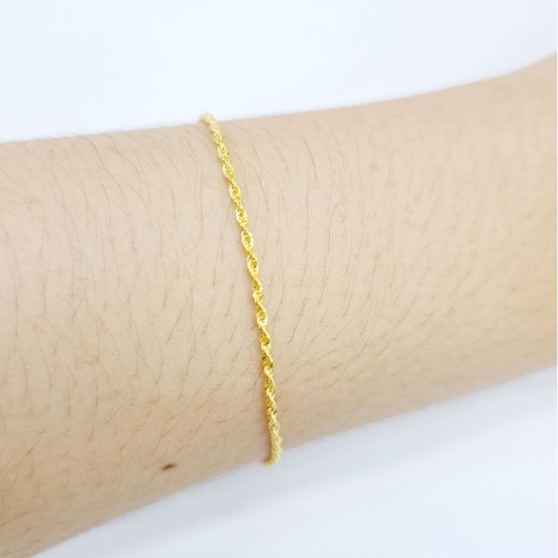Dewi Ponorogo GELANG KOREA POLOS Emas Asli Kadar 8k/375% Yellow Gold