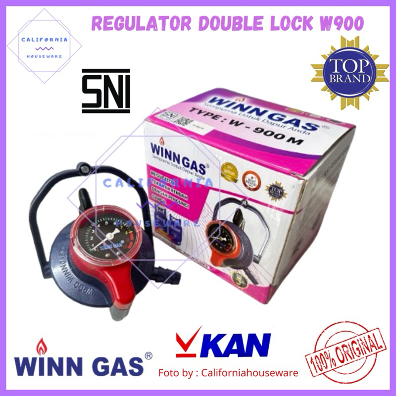 Regulator Gas Winn Gas W 900 / Regulator Winn Gas Double Lock / Regulator Winn Gas Tekanan Rendah / 