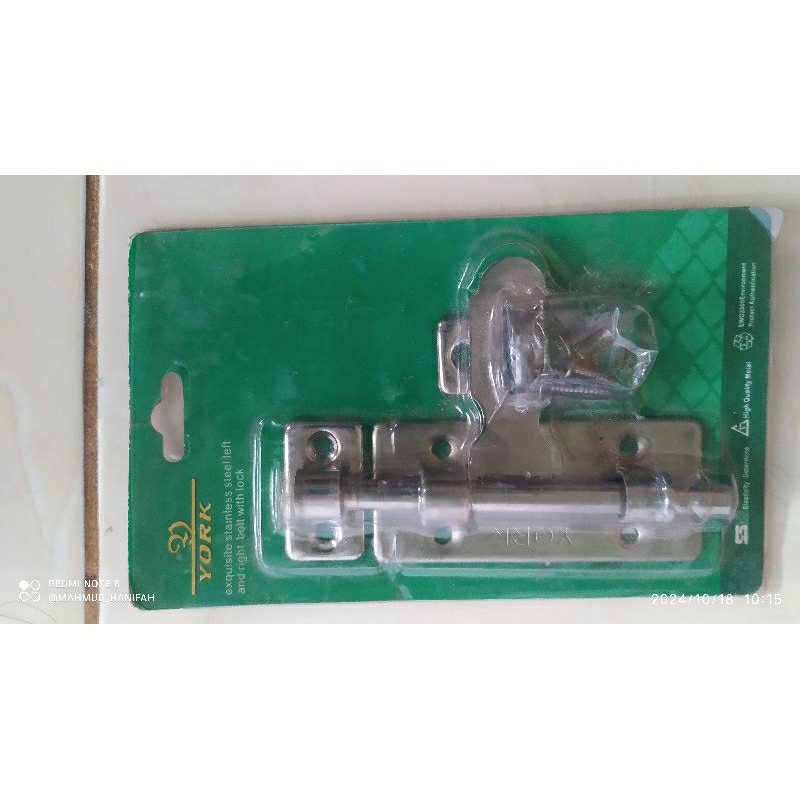 Grendel Pintu Stainless steel 4 inch York Grendel Jendela Slot pintu  Grendel overval+scrup Baut COD