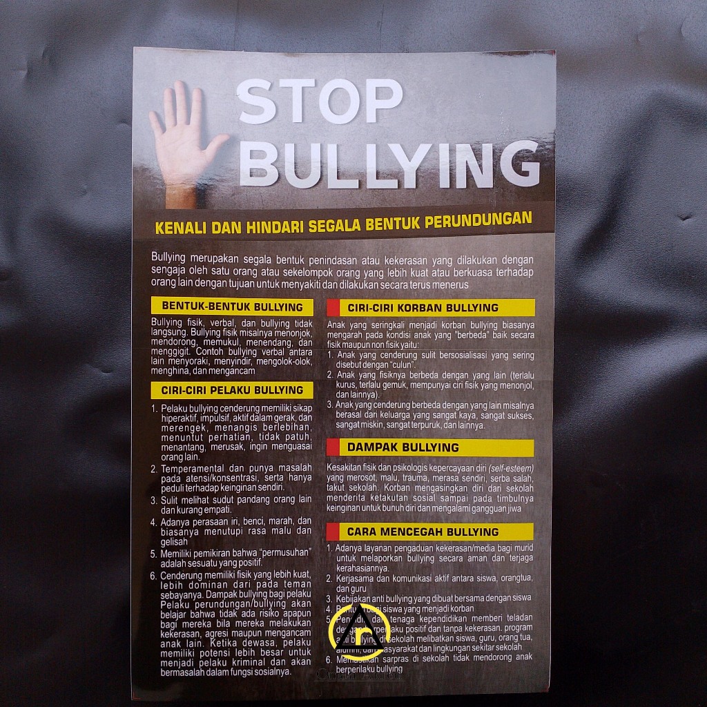 

Stiker Stop Bullying - Kenali Dan Hindari Segala Bentuk Perundungan - Stiker Vinyl