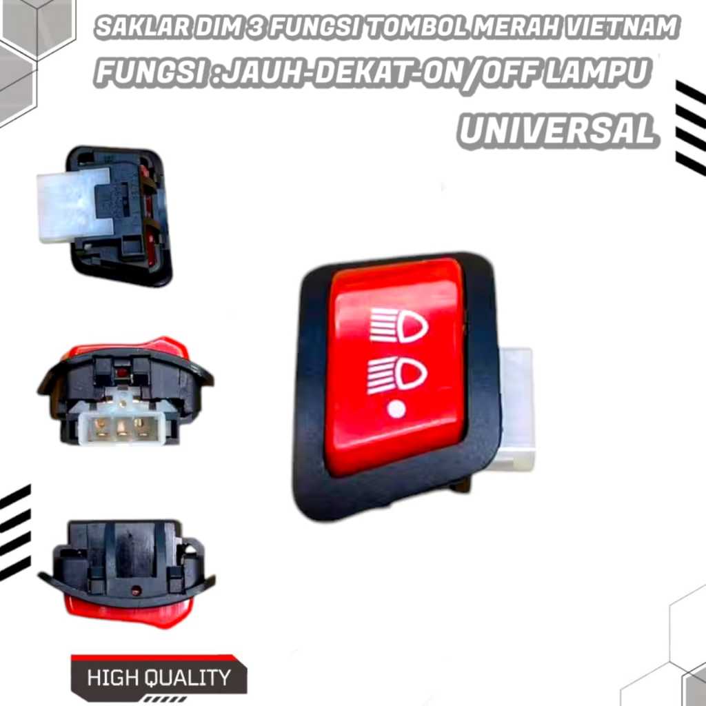 SAKLAR DIM SAKLAR LAMPU JARAK JAUH DEKAT ON OFF PASS BEAM DIM MODEL VIETNAM PNP HONDA BEAT ESP LED B