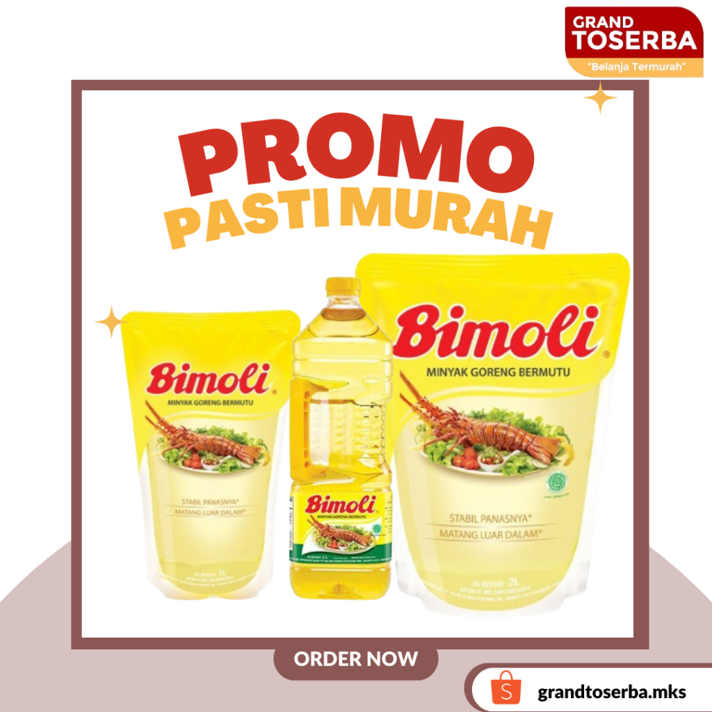 

BIMOLI KLASIK Minyak Goreng Semua Ukuran Pouch, Botol, Jerigen 1Liter, 2Liter, 5Liter