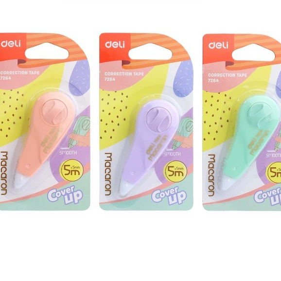 

Deli Correction Tape Macaron E7264 - Stipo Kertas Deli