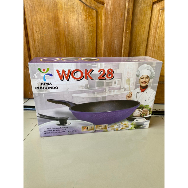 Bima cookindo original panci anti lengket granite serbaguna 28 cm