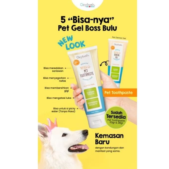 Oxyfresh Dental Gel upgrade menjadi Oxyfresh Pet Toothpaste 113 Gr