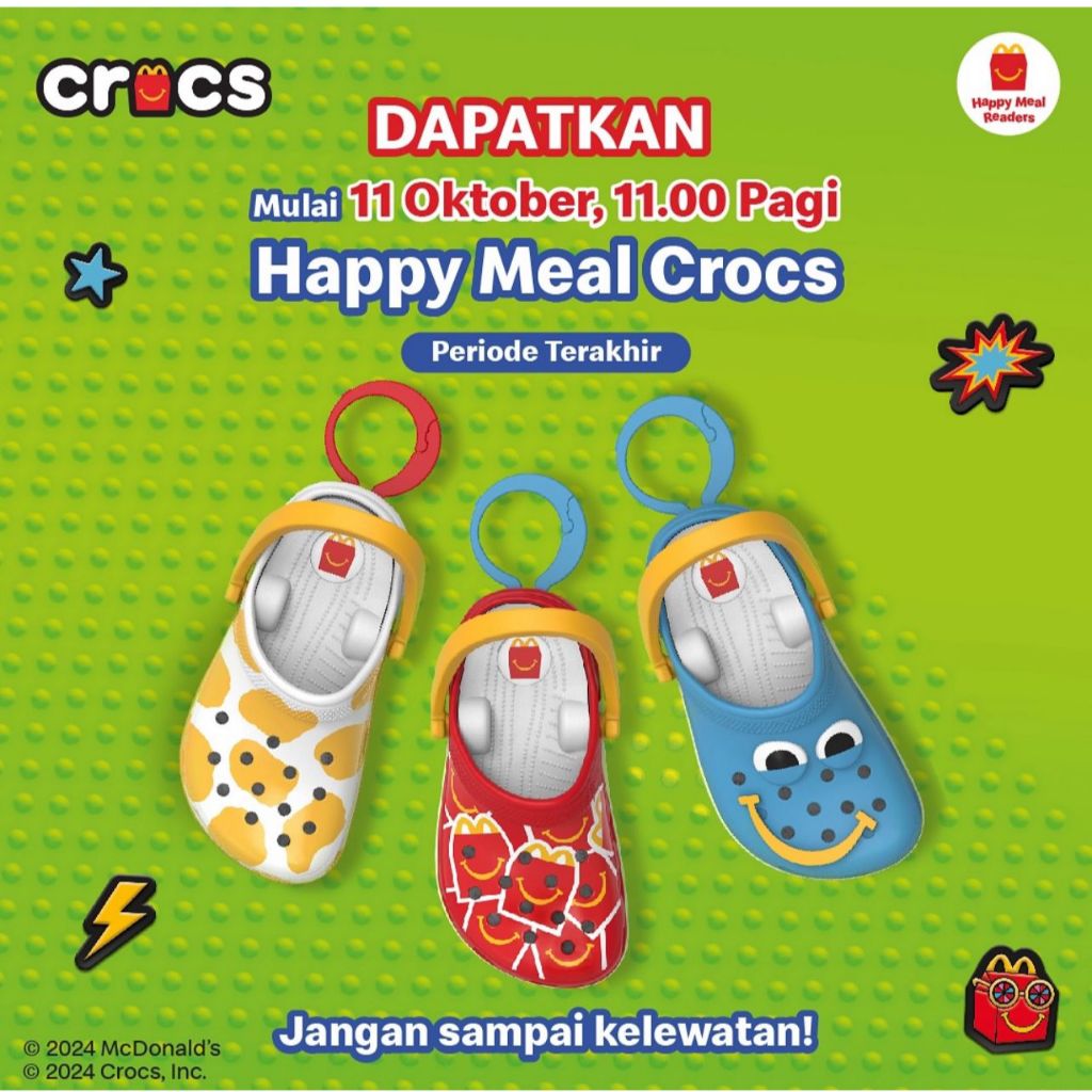 Happy Meal MCD Mcdonalds Crocs 2024