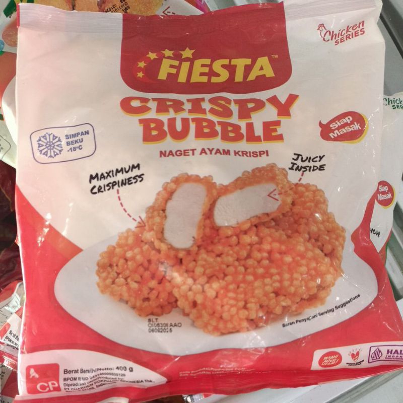 

Fiesta nuget crispy bubble 400gr