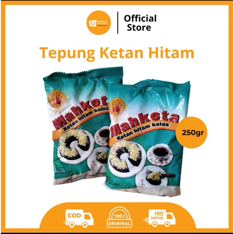 

Tepung Ketan Hitam Premium Merk Mahkota 250gr