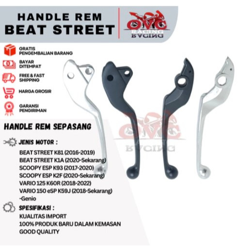 HANDLE REM MOTOR SEPASANG CBS ISS VARIO 150 125 NEW GENIO BEAT STREET SCOOPY NEW