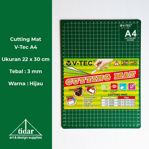 

CUTTING MAT V-TEC VT-2230 A4 / Alas Potong Cutter Double Side / cutt A4
