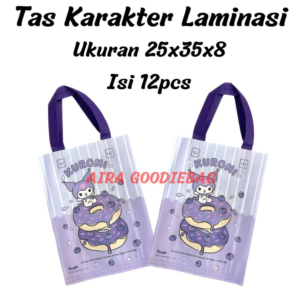 

Tas Hanfle Laminasi Ukuran 25x35 Isi 12pcs Tas Karakter Laminasi Tas Sovenir Tas Pemungkus Kado