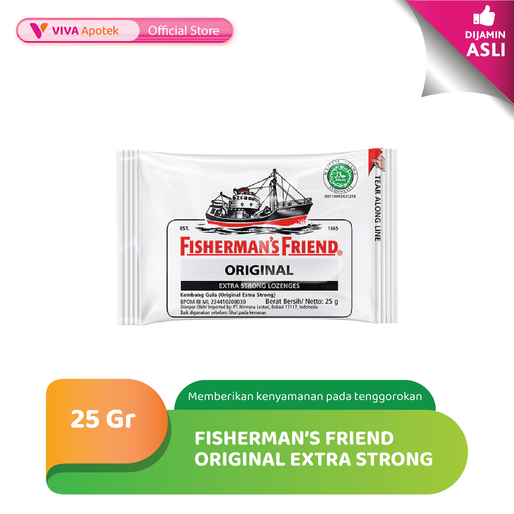 

Fisherman's Friend Original Extra Strong Melegakkan Tenggorokan (1 Sachet)