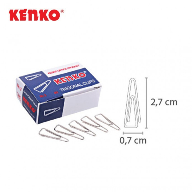 

PAPER CLIP / TRIGONAL CLIP / KLIP KERTAS / PENJEPIT KERTAS / PENJEPIT DOCUMENTS KENKO 3