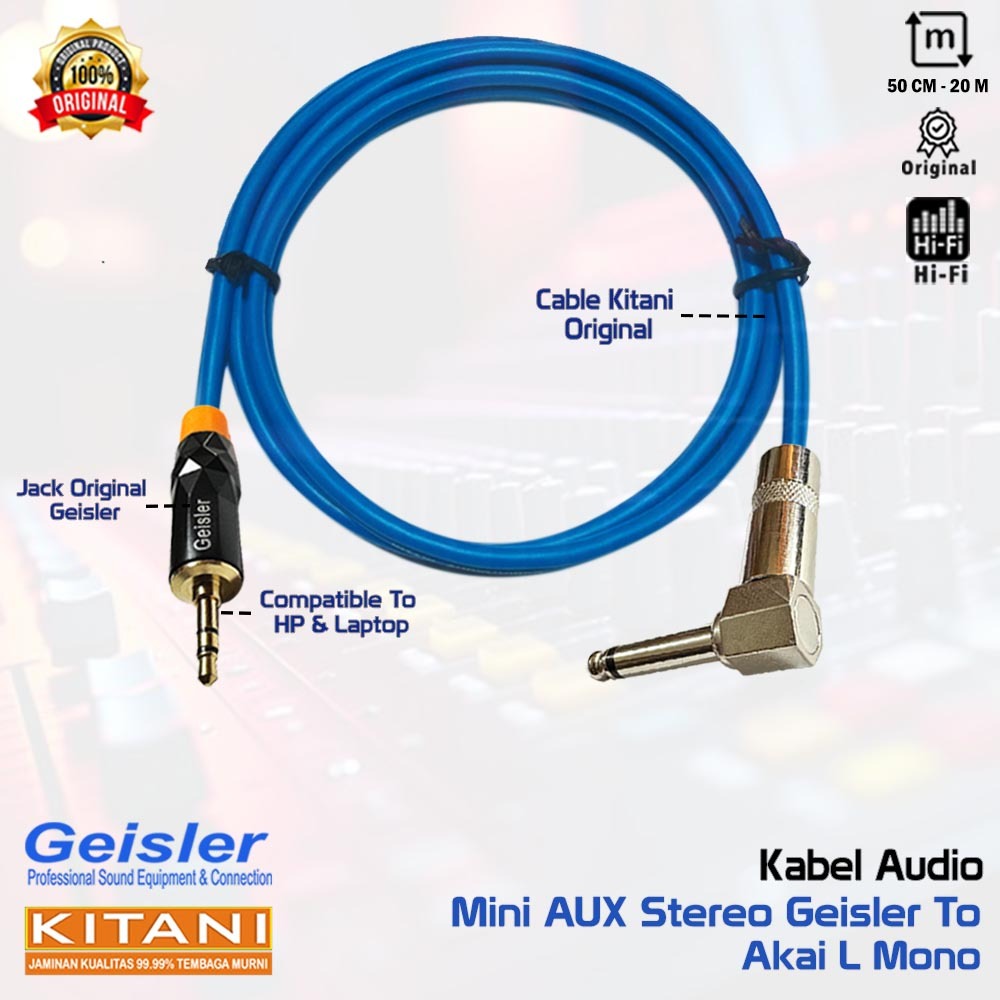 Kabel Audio Kitani/Kabel Mic Jack Mini Stereo 3.5 to Jack L Mono