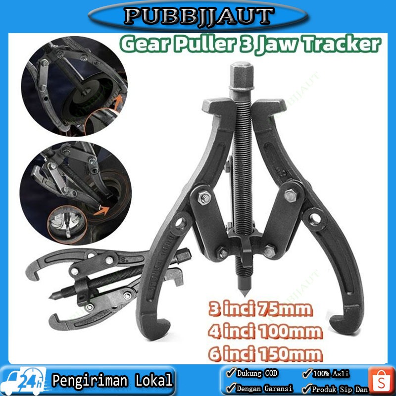 Treker 3 Kaki 3/4/6 Inch Gear Puller 3 Jaw Tracker Bearing Puller 3 Arm Kunci Treker Cvt Treker Bear