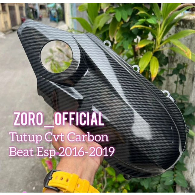 Cover Tutup CVT Carbon ZORO untuk Beat Esp, Beat Street, Scoopy Esp, Vario 110 Fi Led 2016-2019