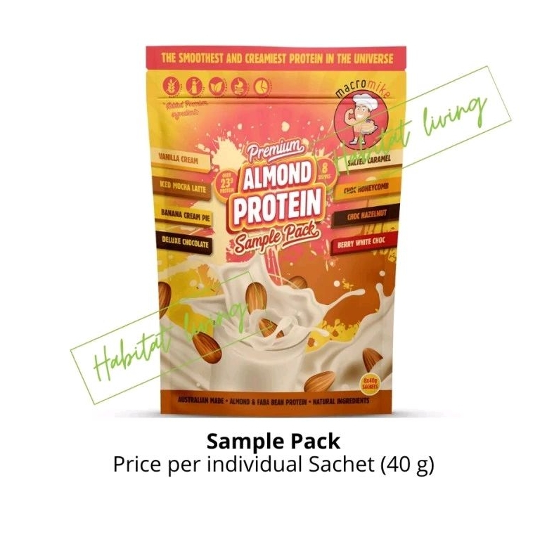 

MACRO MIKE Premium Almond Protein - Sample Pack (sachets)