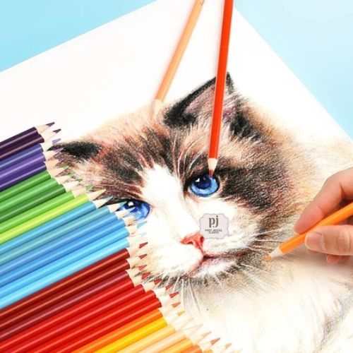 

48 Pcs Pen Pencil Pulas Pewarna Perlengkpan Menggambar Pencil Brutfuner Painting Oil Alat Sekolah