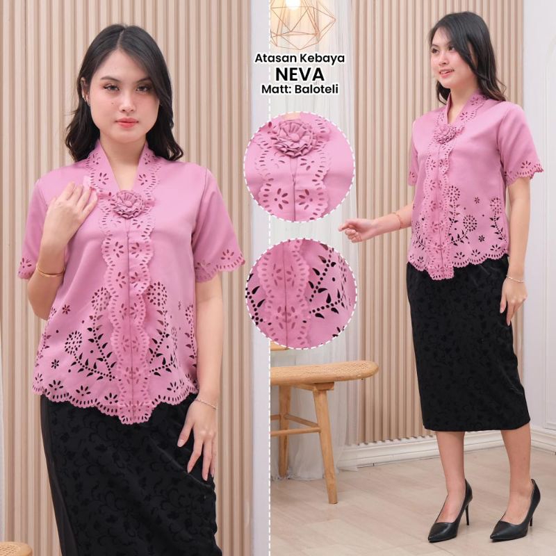 kebaya wisuda/kebaya modern lengan pendek Neva