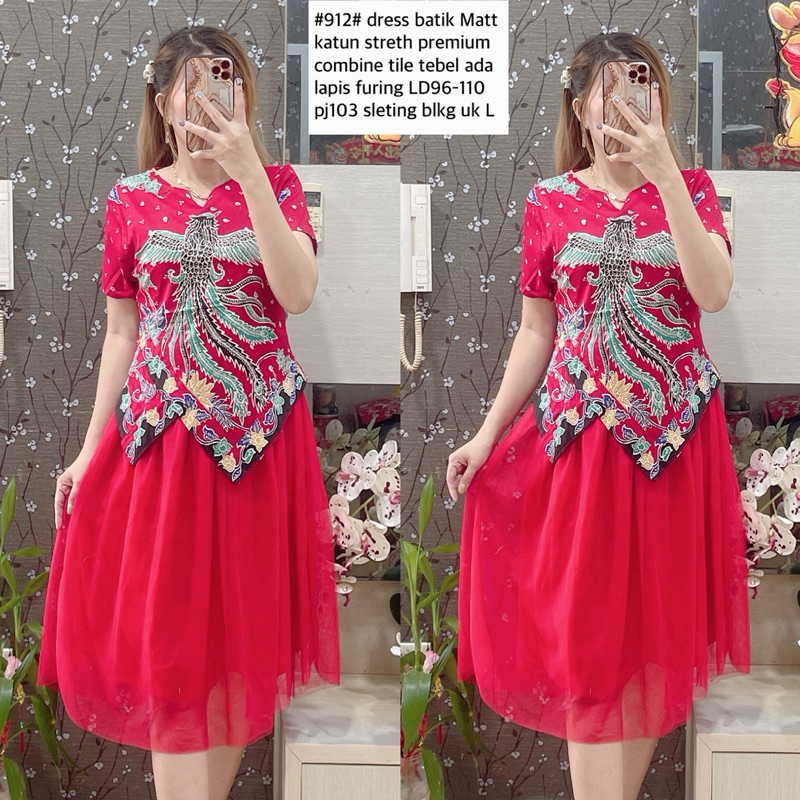 DRESS BATIK CNY PREMIUM CAKEP CAKEP