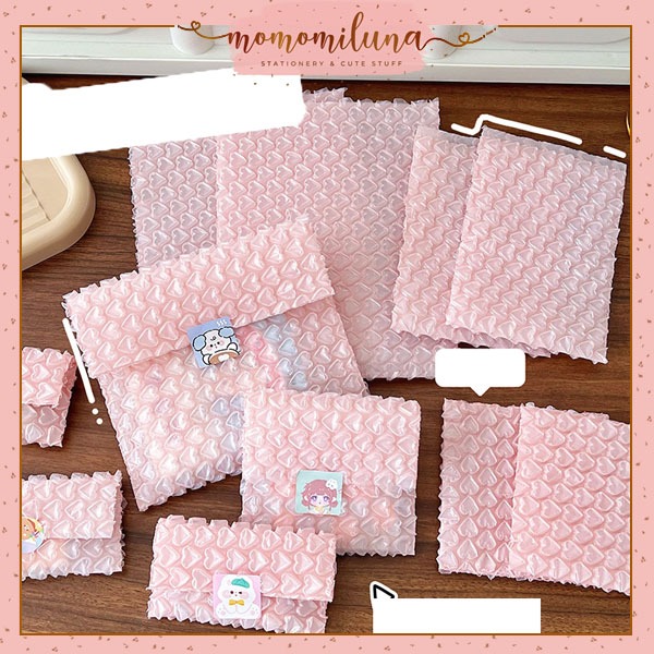 

Heart bubble bag kantong packing aksesoris kantong bubble motif hati lucu cute HB1721