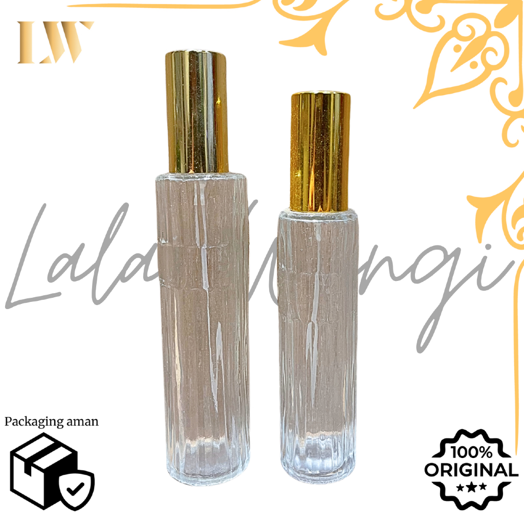 Botol Kaca Belimbing Tutup Emas 30ML & 50ML / Botol Parfume Kaca Kosong 30ML & 50ML