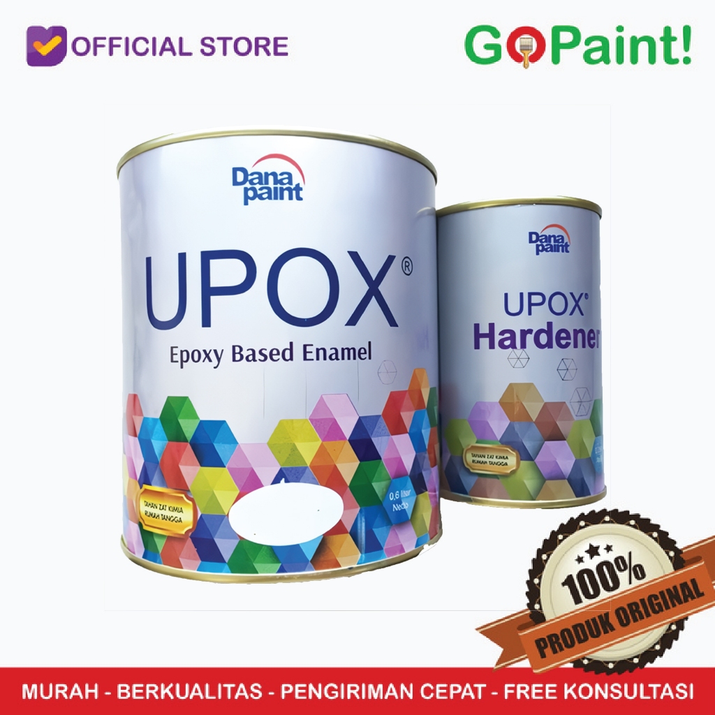 Cat Epoxy | UPOX Cat Keramik/Kamar Mandi/Cat Lantai/Cat Lapangan 1 L | Kemasan kaleng