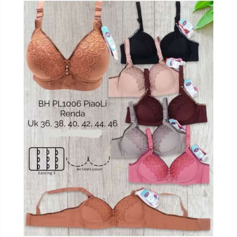under wear semarang BH piaoli PL 1006 BRA burkat tanpa kawat bra piaoli tanpa kawat bra piaoli