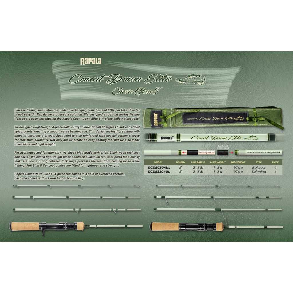 Rod RAPALA COUNT DOWN ELITE CLASSIC GLASS 5'