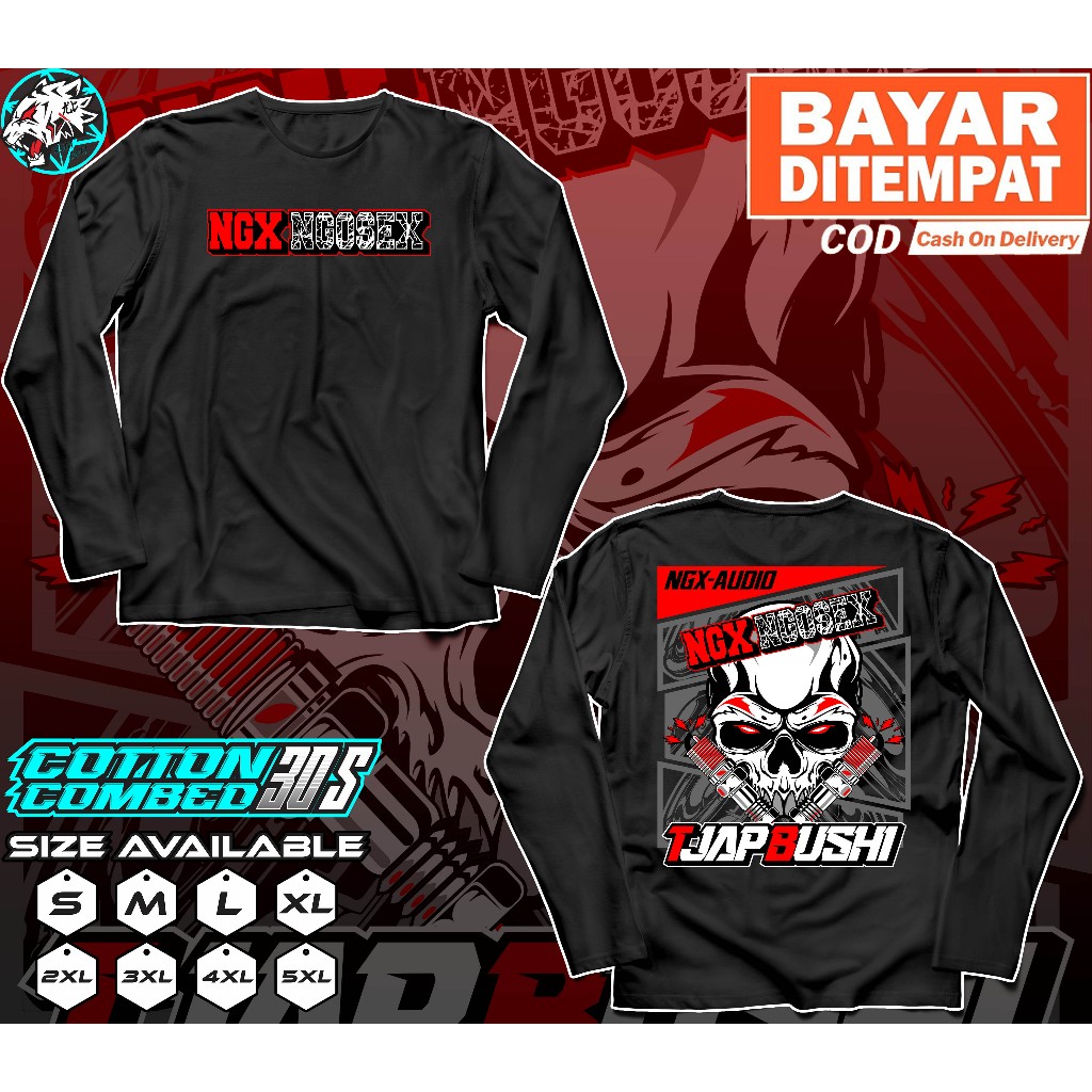 Kaos Lengan Panjang NGX NGOSEK Tjap Busi 2024 Baju NGX Nanda Audio Terbaru