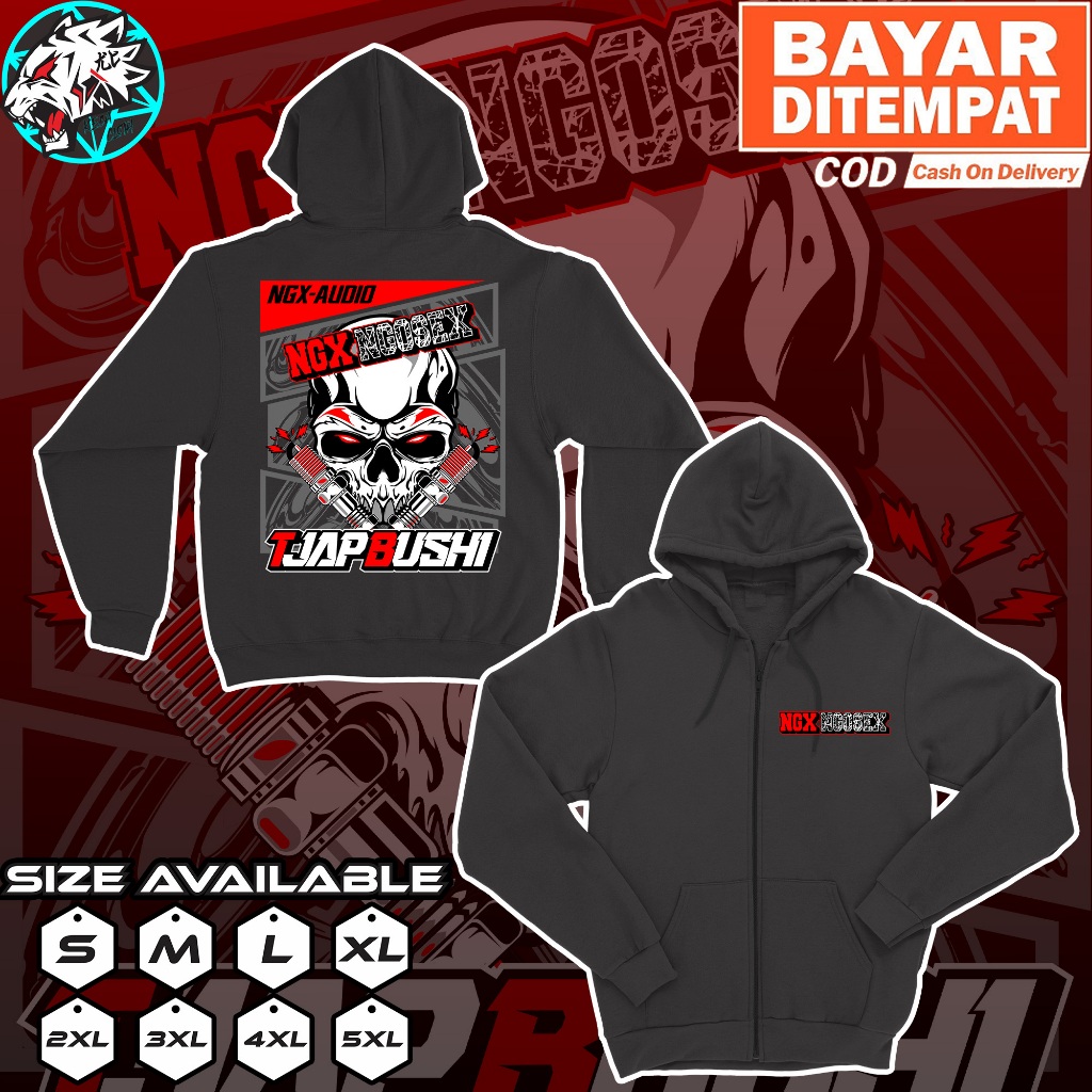 Jaket Zipper NGX NGOSEK Tjap Busi 2024 Hoodie NGX Nanda Audio Terbaru