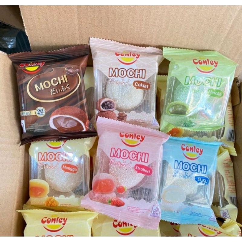 

MOCHI VIRAL CONLEY MIX RASA 1DUS ISI 16, FULL COKLAT 1DUS ISI 12