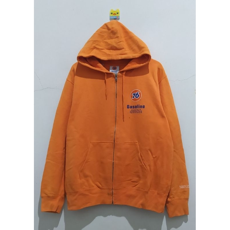 Hoodie Zipper vintage Union 76 Lubricant bahan kualitas terbaik mantab