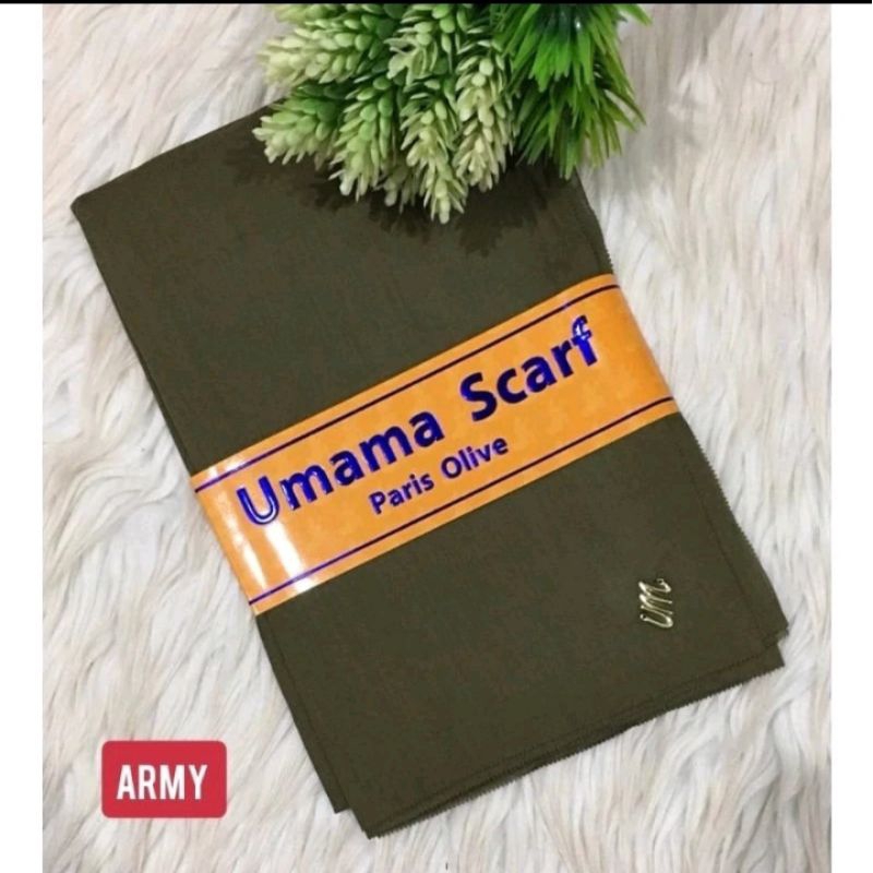 HIJAB SEGIEMPAT UMAMA PARIS OLIVE LC METAL LOGO / UMAMA BASIC VOAL PREMIUM