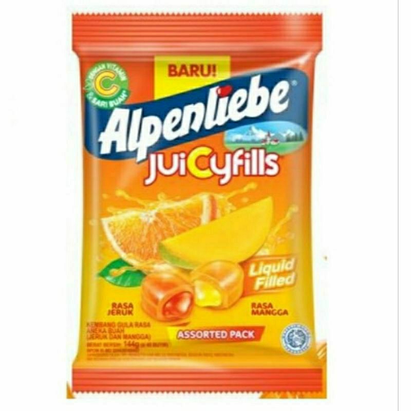 

Permen Alpenliebe juicyfills 2 bks x 121,5g